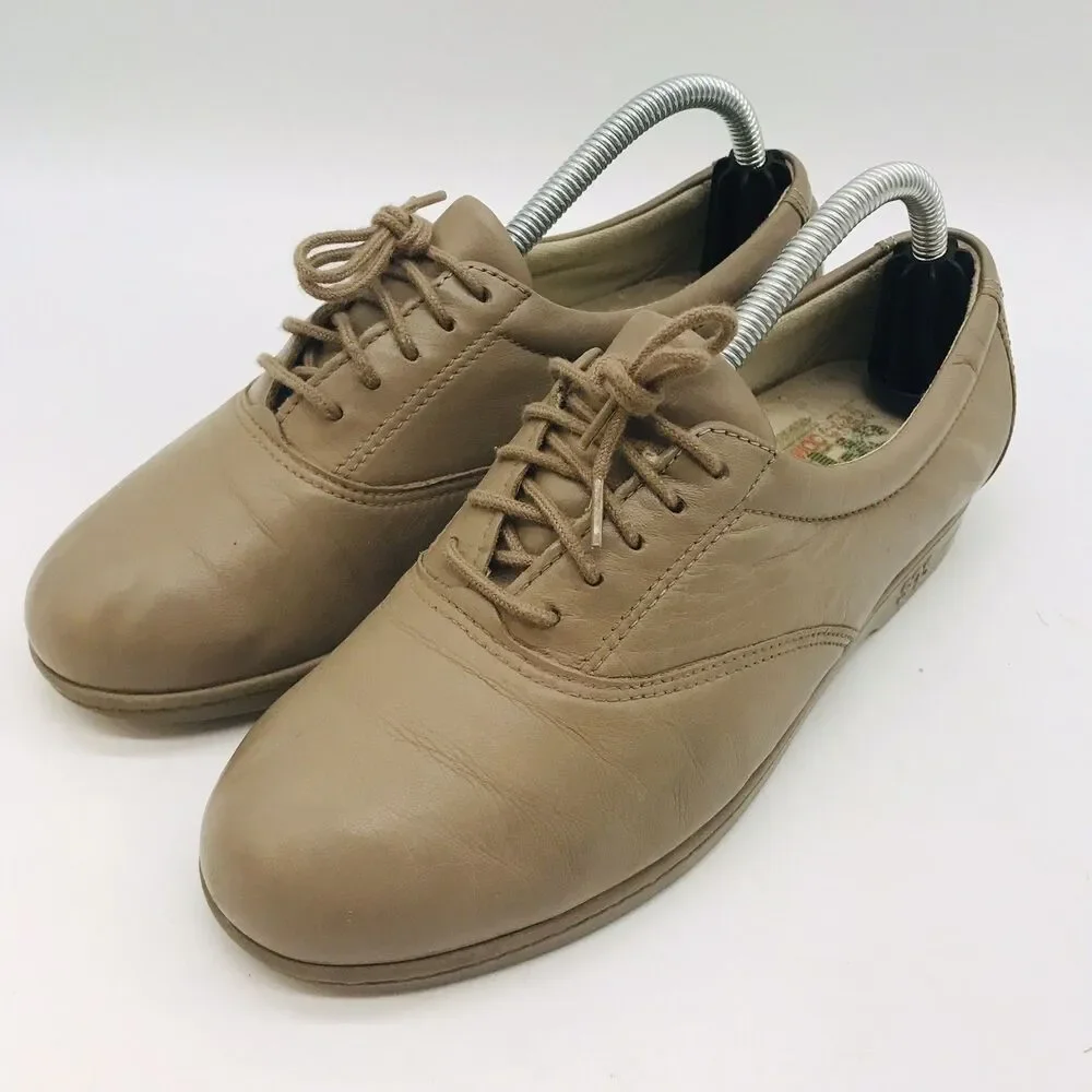 SAS Whisper TriPad Comfort Shoes Women's 5.5M Lace Up Leather Walking Sneakers